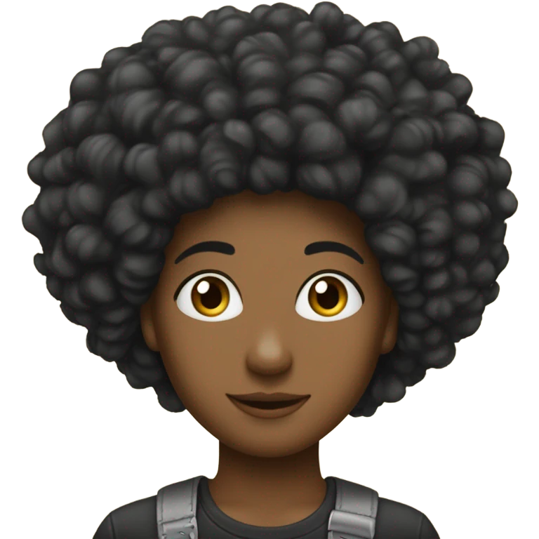 Eu sou preto com cabelo afro uso brinco  emoji