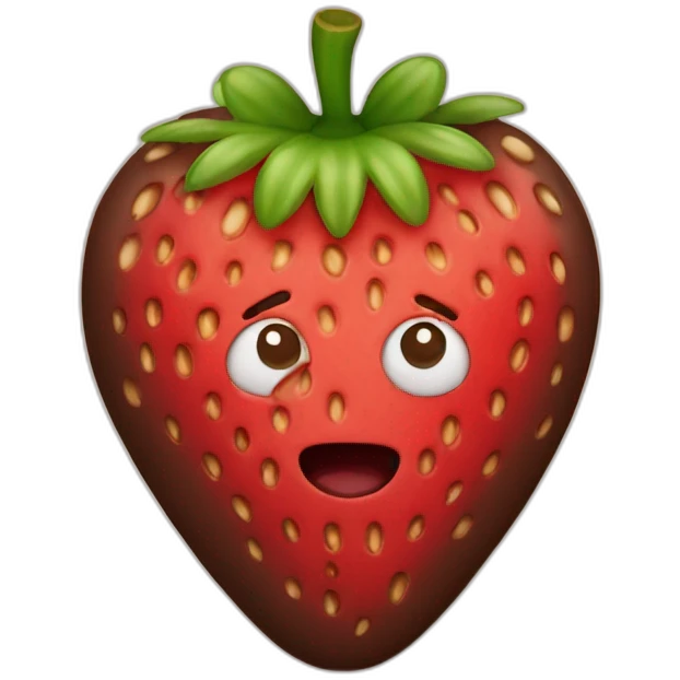 Strawberry in chocolate  emoji
