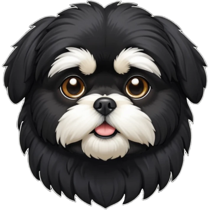 black Shih-Tzu emoji