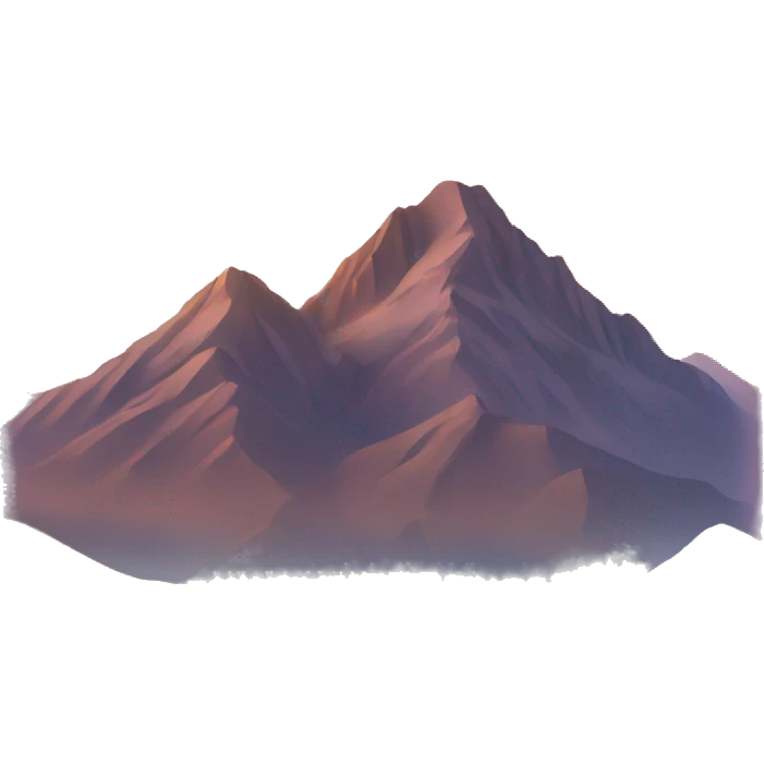 Mountain range with a sunset  emoji