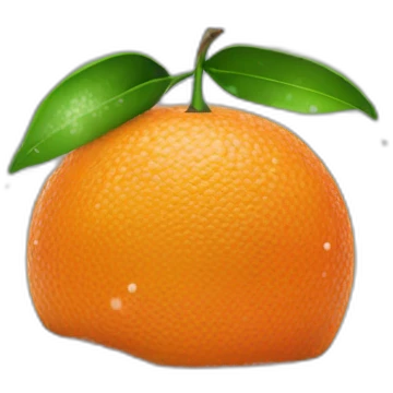 Tangerine in the snow emoji