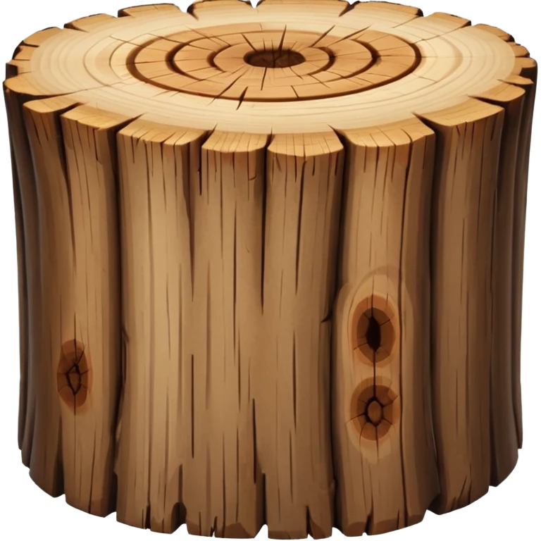 create a dnd style tree log.png (no face just a tree log) using 48x48 pixels size emoji