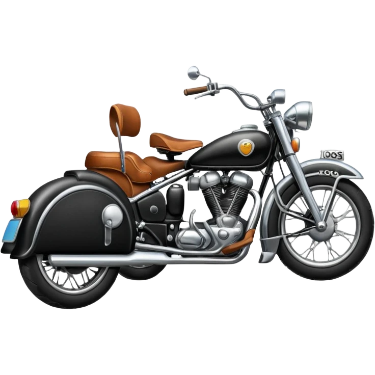 a motorcycle with a side car emoji