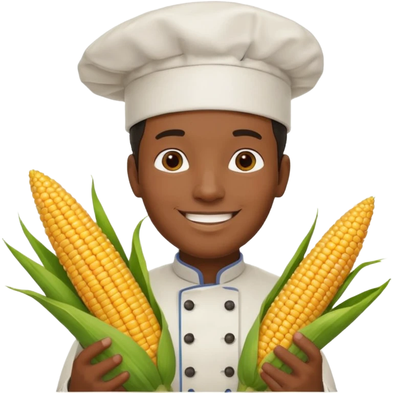 BLACK MAN HOLDING AN COOK CORN POT emoji