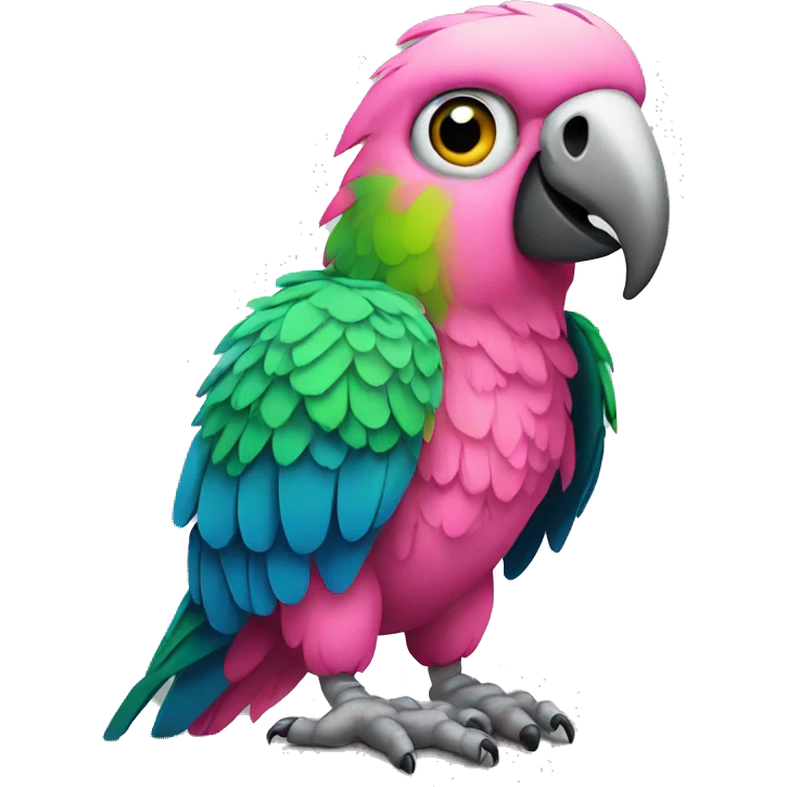 Parrot wearing pink short and have cigarette  emoji