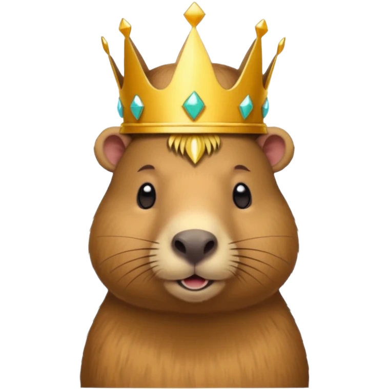 capybara with crown emoji