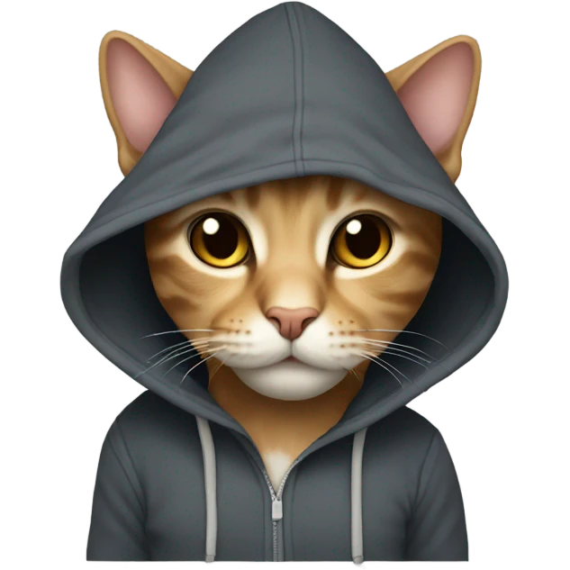 Cat wearing a hoodie  emoji