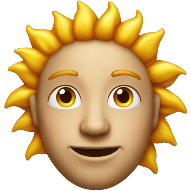 sun realistic face emoji