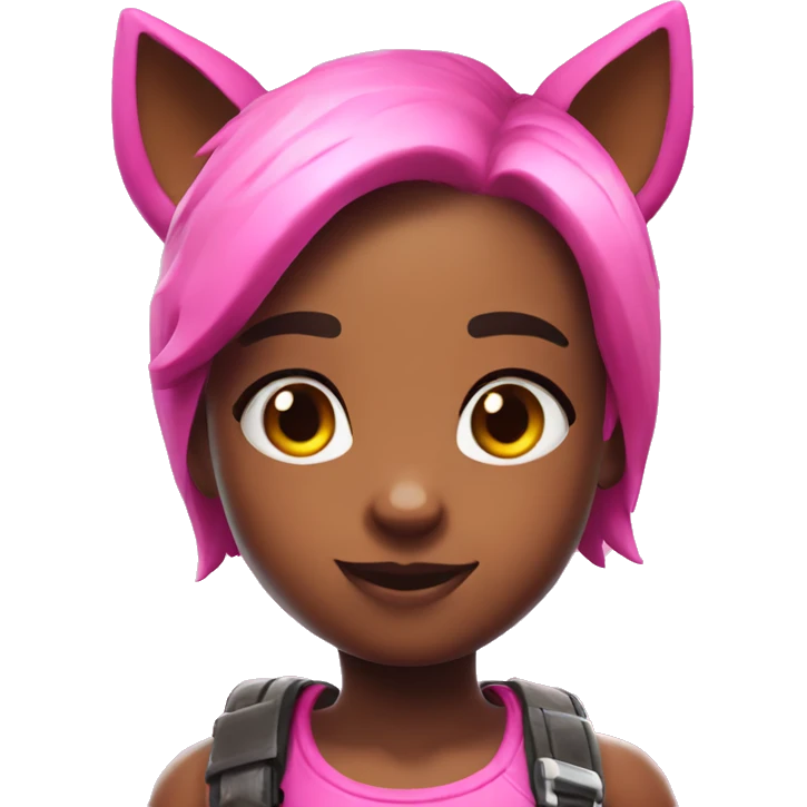 Cute pink fortnite skin emoji