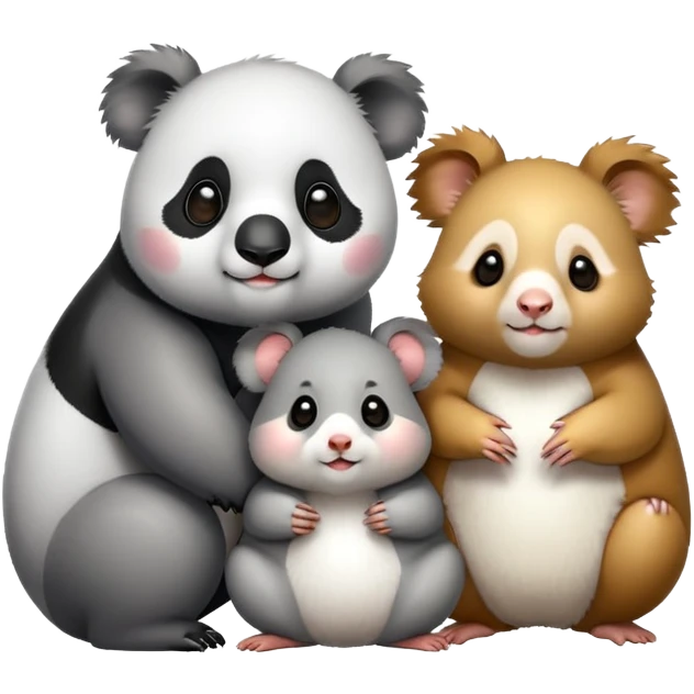 Panda Koala and Hamster emoji