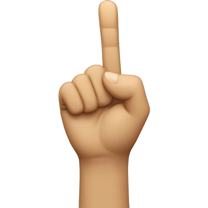 person raising his left hand like greeting and has a brush mustage  emoji