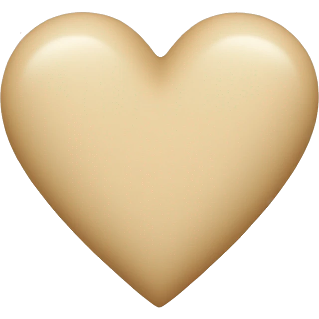 beige heart emoji
