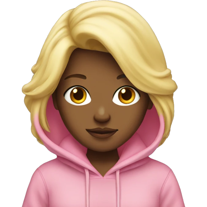 pink hoodie blonde hair girl  emoji