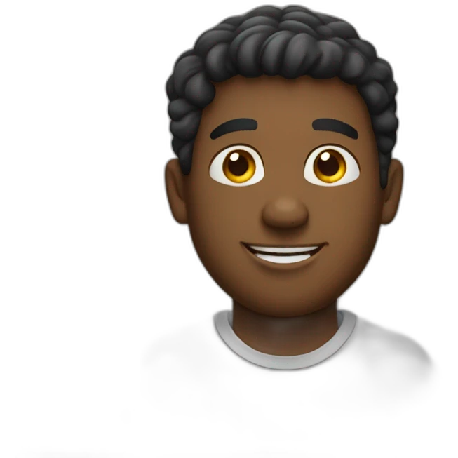 Menino negro sorrindo emoji