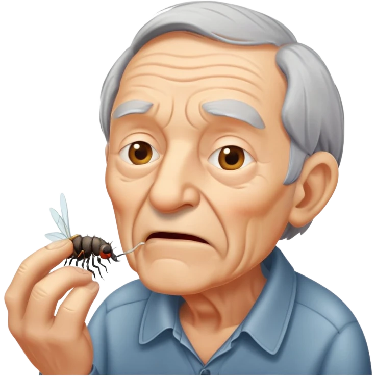 There once was an old man who swallowed a flea emoji