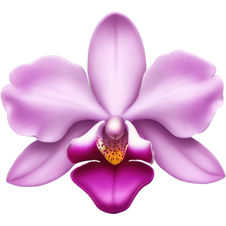 Pink orchid emoji