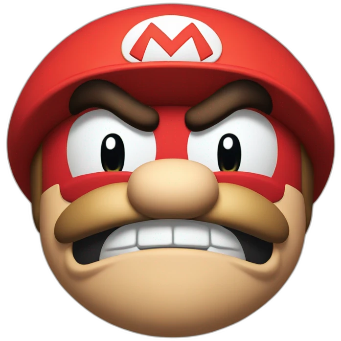 Angry Nintendo mario emoji