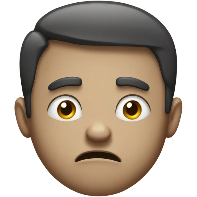 Annoyed face emoji