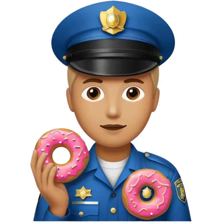 Police officer trooper donut emoji