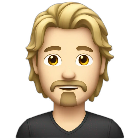 White guy with mullet and goatee emoji