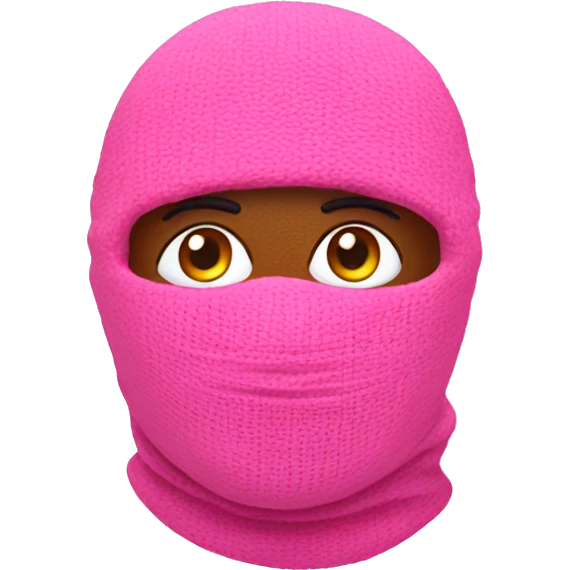 Pink ski mask  emoji