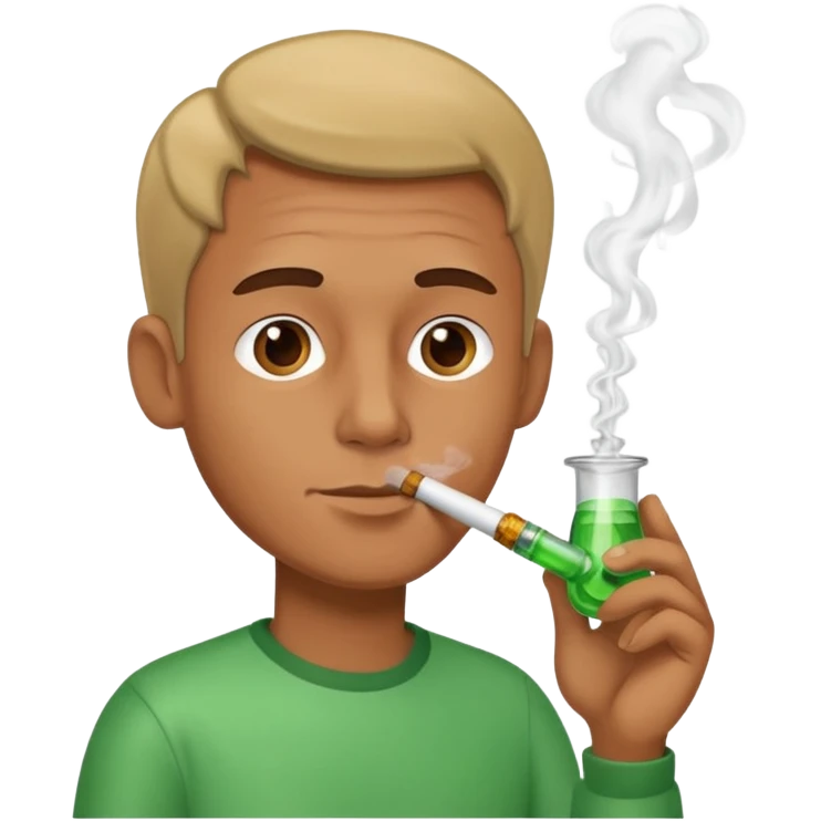Man smoking bong  emoji