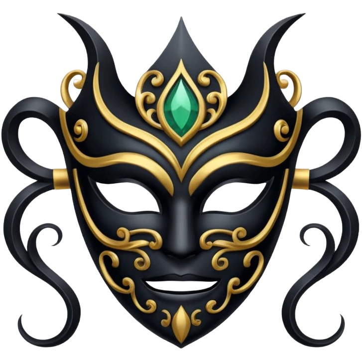 curved mask, poisonous emoji