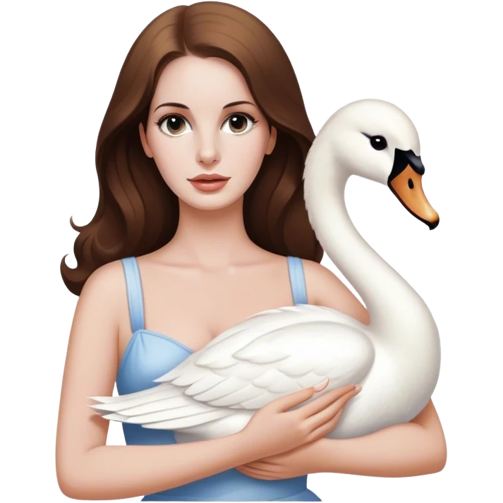 lana del rey holding swan emoji