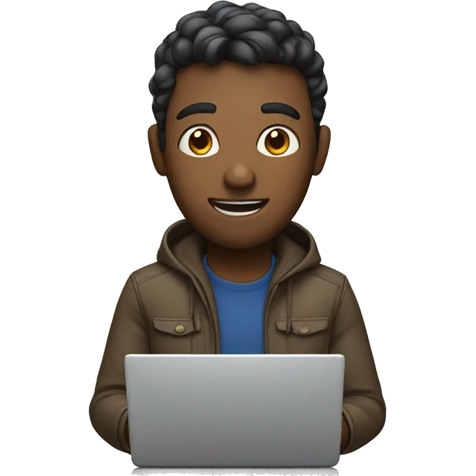 video editor with laptop emoji