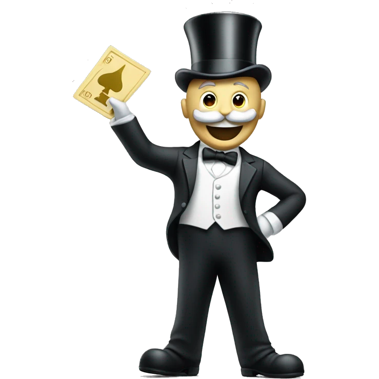 Monopoly man celebrating emoji