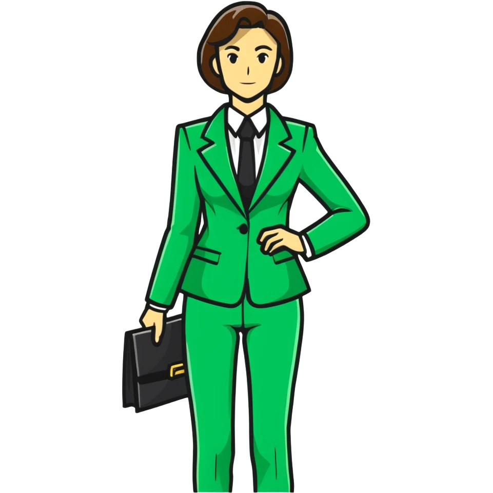 green business suit with shoulder pads emoji