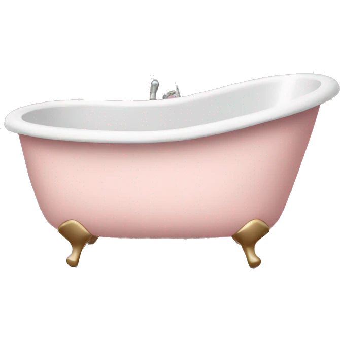 Pale pink bathtub and shower emoji