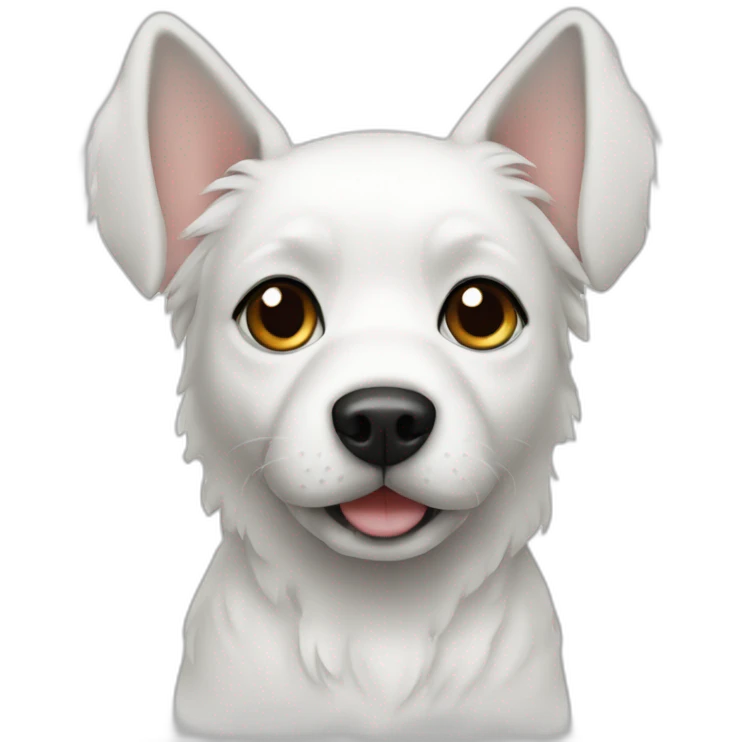 White dog with black dots emoji