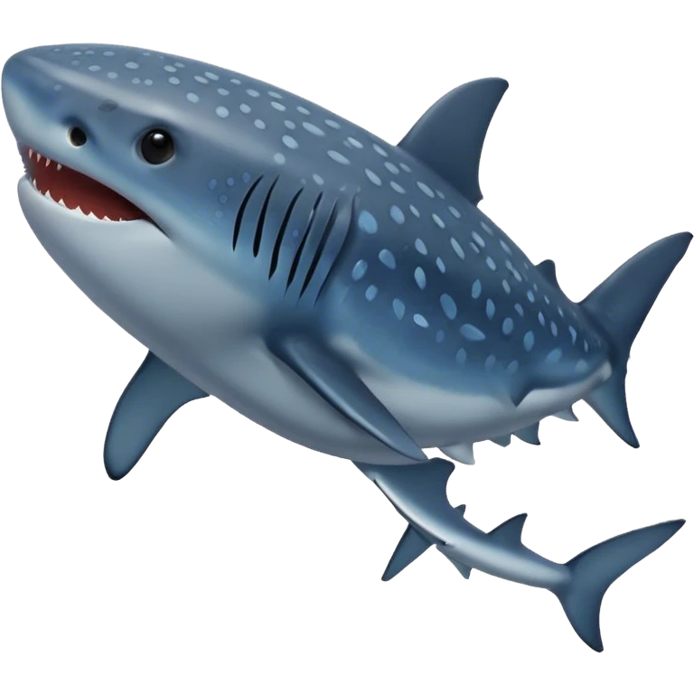 Whale shark no teeth emoji