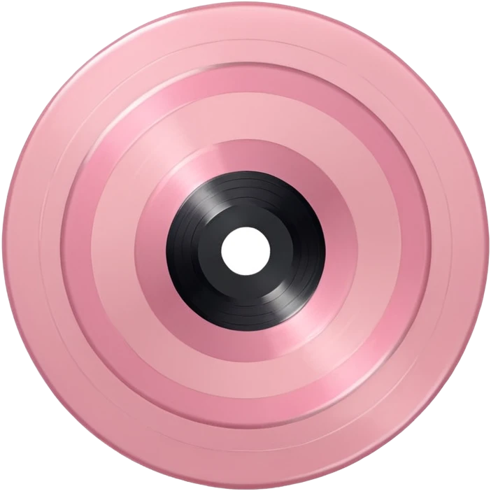Vintage pale pink vinyl record emoji