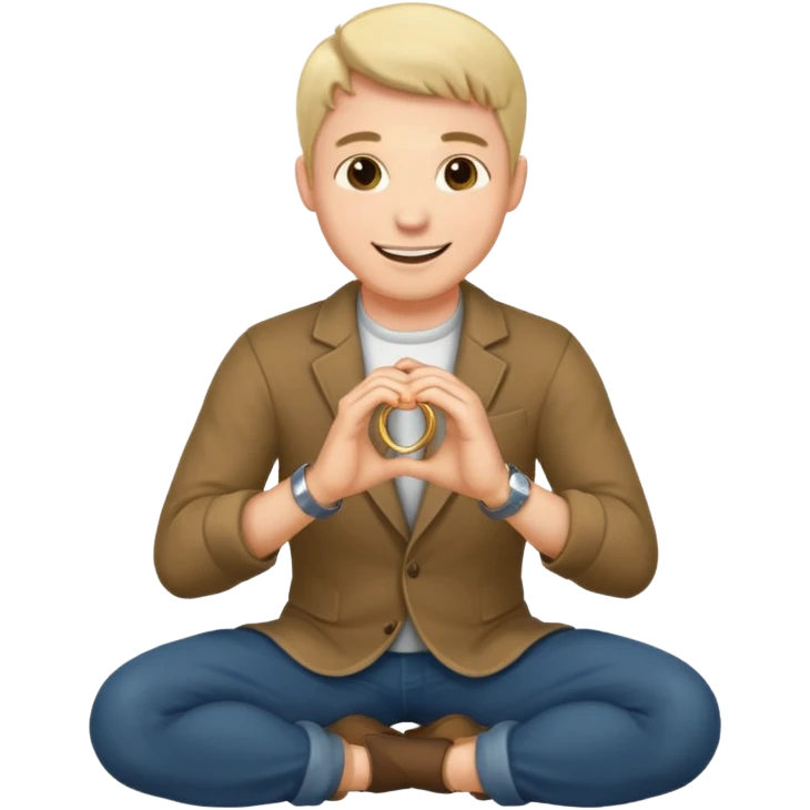 man kneeling and asking for marriage emoji