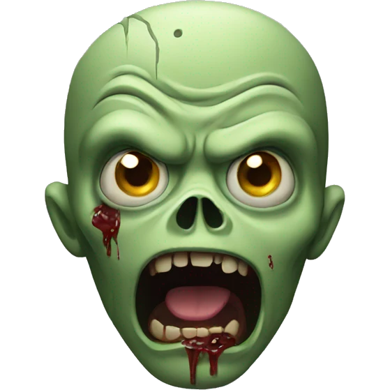 scared zombie emoji