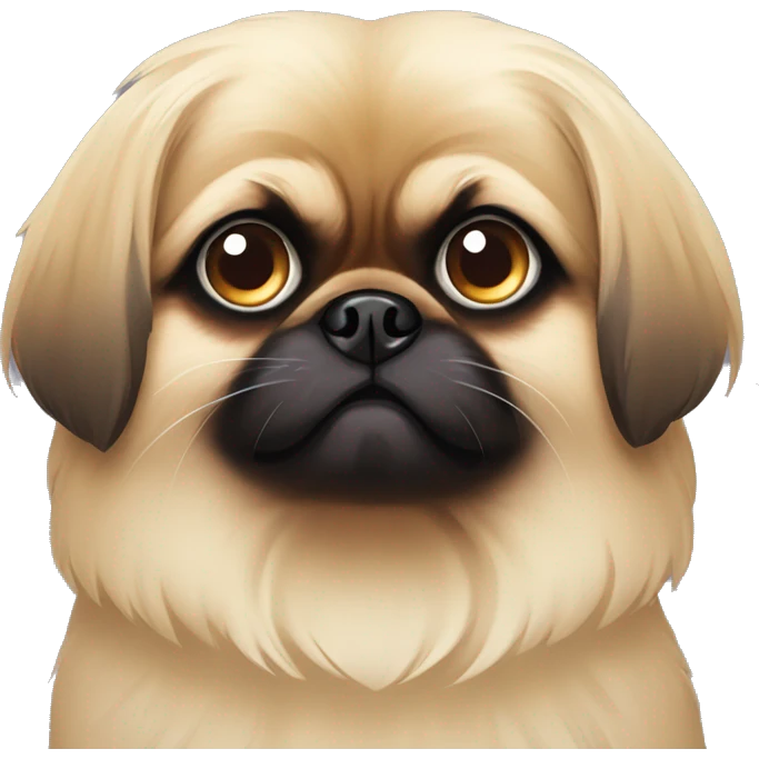 Pekingese with one eye emoji