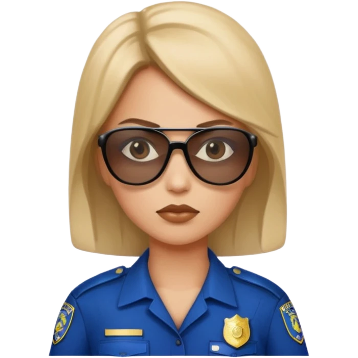 woman police wearing sun glasses emoji