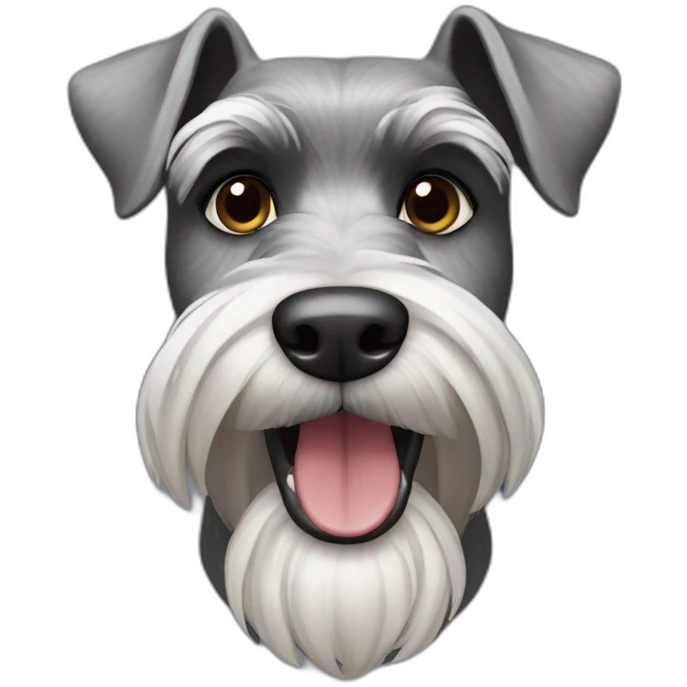 Emoji perro Schnauzer  emoji