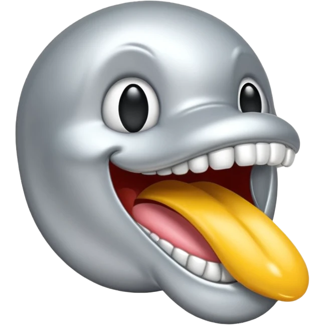 silver tongue emoji