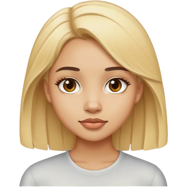 Blonde, coquette, light skin toned girl emoji