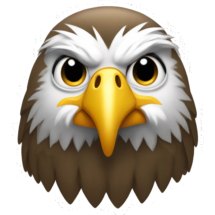 Eagle looking down on rabbit emoji