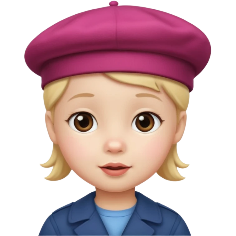toddler with beret emoji