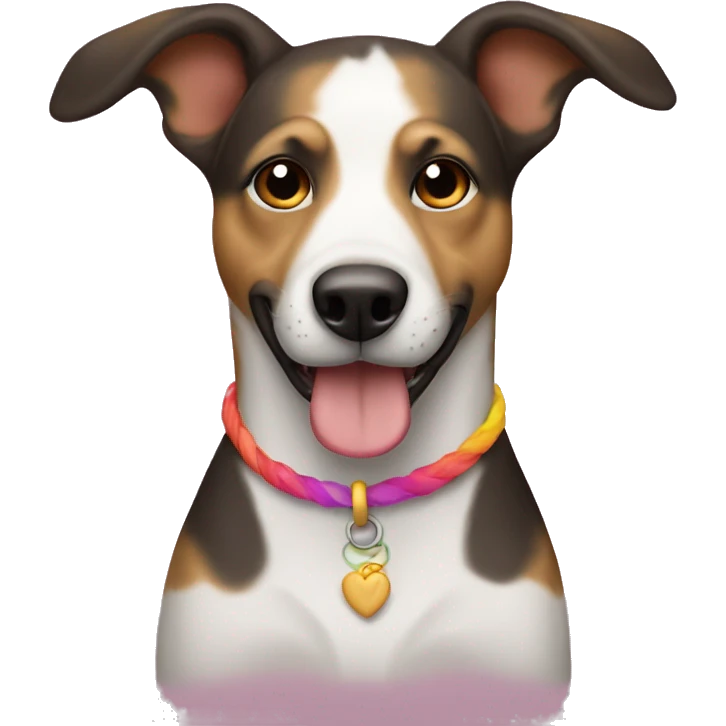 Perro de color LGBT emoji