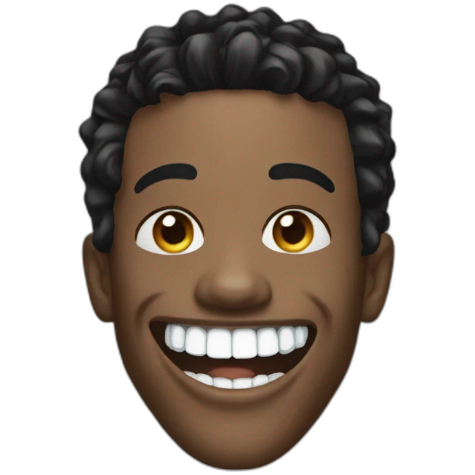 Travis Scott smiling with diamond teeth emoji