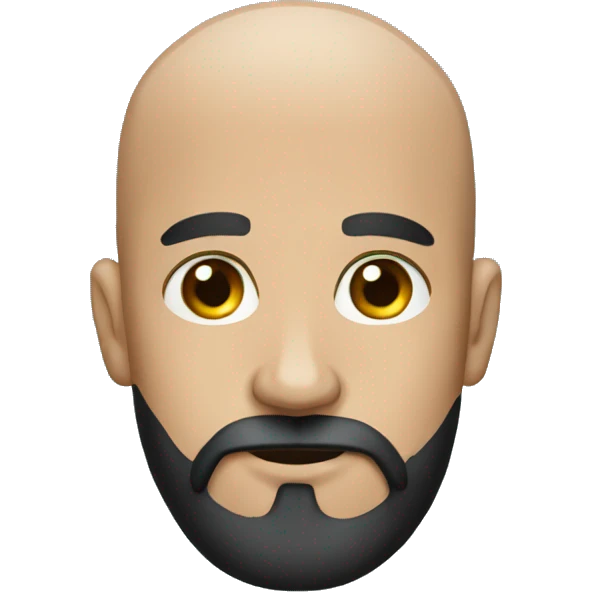 bald guy with a black beard emoji