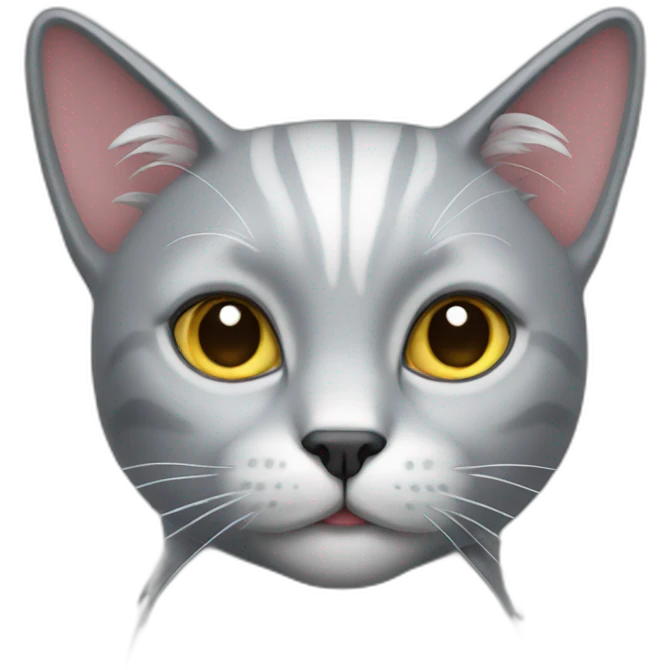 Silver cat emoji