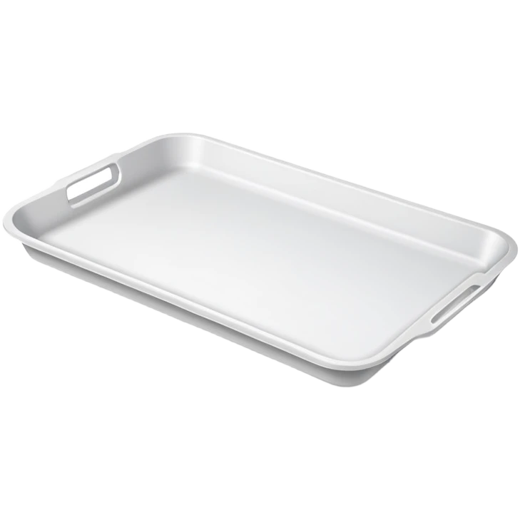 A white styrofoam tray (bandeja de isopor) emoji