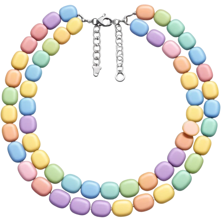 Pastel smarties Candy necklace emoji